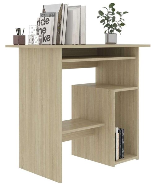 VidaXL sonoma-tölgy színű forgácslap íróasztal 80 x 45 x 74 cm