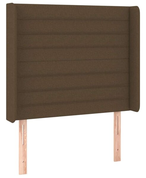 VidaXL LED Ágyfejtámla - Sötétbarna - 83x16x118/128cm