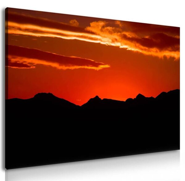 70x40 cm - Naplemente sziluett vászonkép