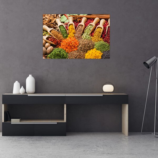 Kép - Fűszerek a világ minden tájáról (90x60 cm)