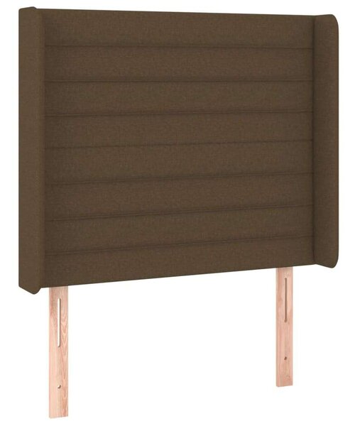 VidaXL LED Ágyfejtámla - Sötétbarna - 83x16x118/128cm