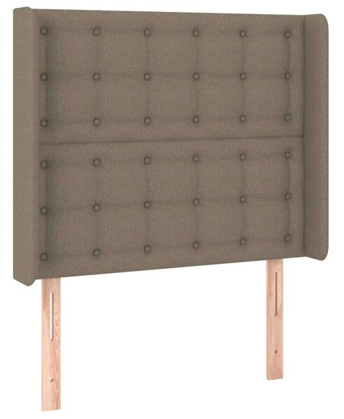 VidaXL Szövet Fejtámla Szárnyakkal - Bézs - 93x16x118/128 cm