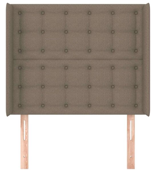 VidaXL Szövet Fejtámla Szárnyakkal - Bézs - 93x16x118/128 cm