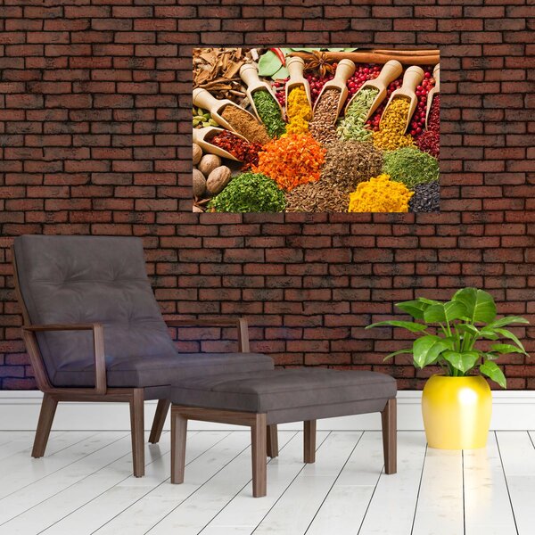 Kép - Fűszerek a világ minden tájáról (90x60 cm)