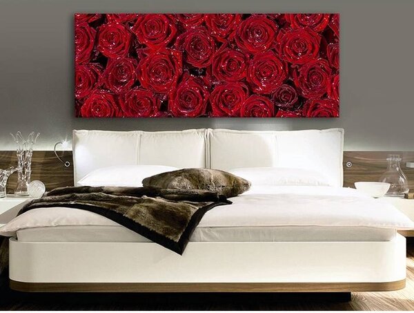 70x40 cm - Vörös rózsák vászonkép