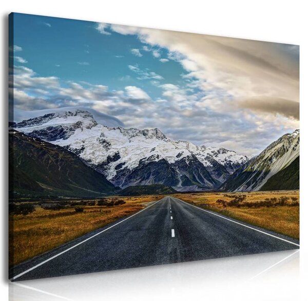 70x40 cm - Út a hegyekhez vászonkép
