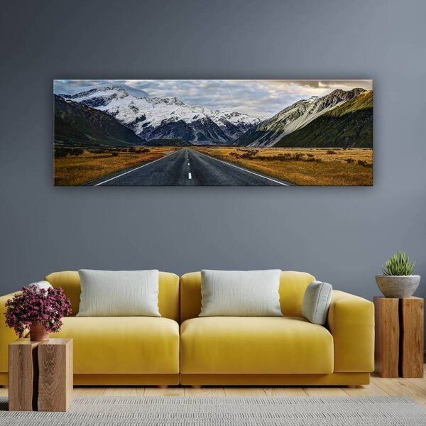 70x40 cm - Út a hegyekhez vászonkép