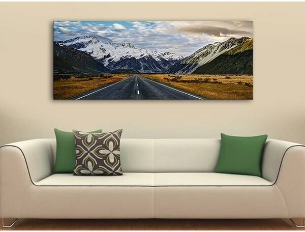 70x40 cm - Út a hegyekhez vászonkép