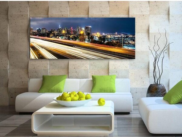 70x40 cm - Éjszakai fények vászonkép