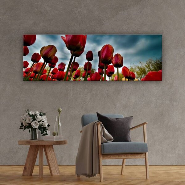 70x40 cm - Tulipánok vihar előtt vászonkép