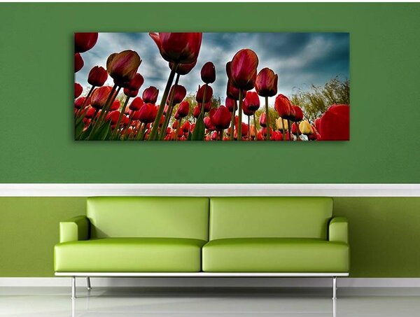 70x40 cm - Tulipánok vihar előtt vászonkép