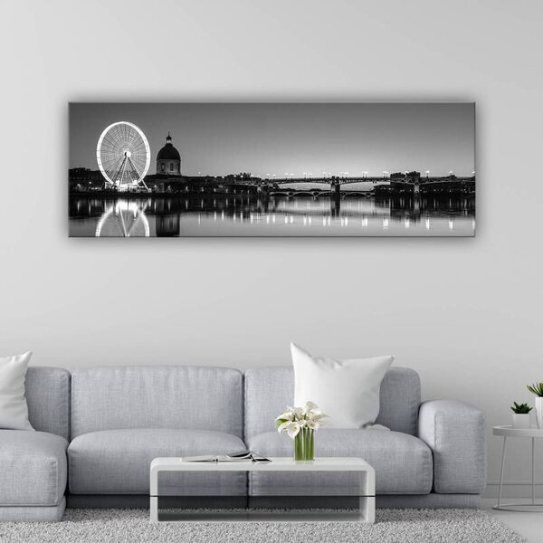 70x40 cm - Toulouse fekete fehér vászonkép