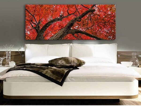 70x40 cm - Vörös levelek vászonkép