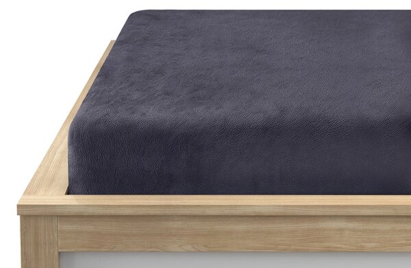 Mikroszálas lepedő SOFT BRONE 90x200 cm antracitszürke