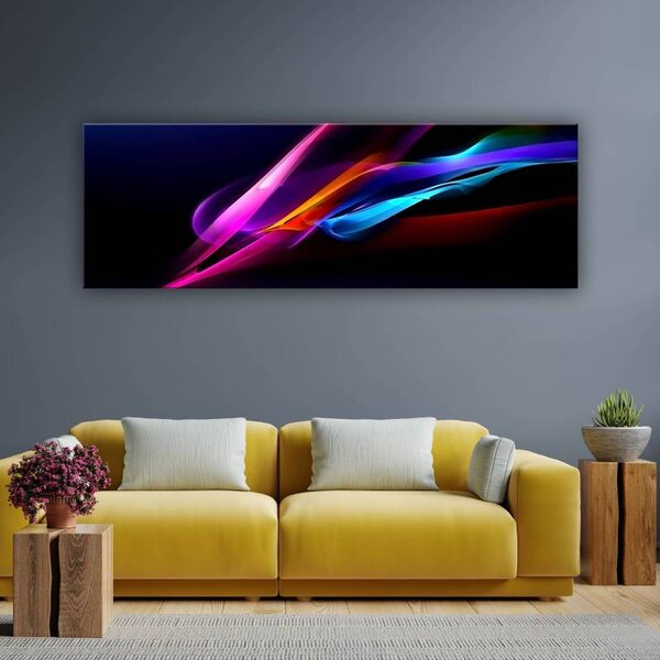 70x40 cm - Absztrakt vonalak absztrakt vászonkép