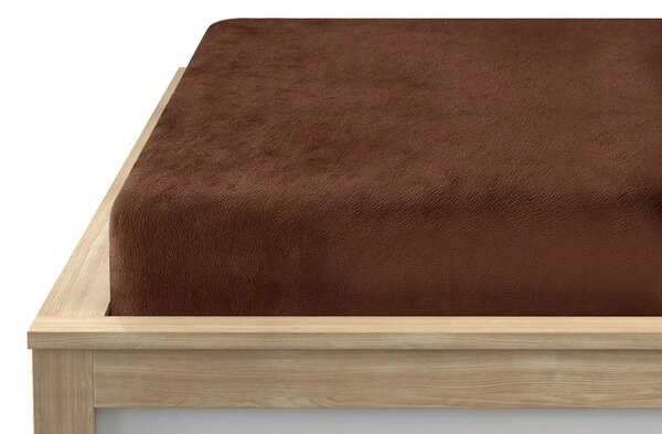 Mikroplüss lepedő SOFT BRONE 90x200 cm barna