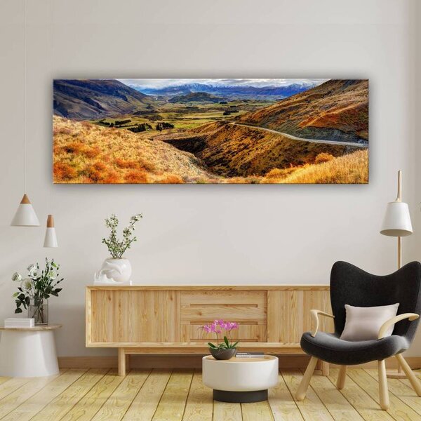 70x40 cm - Völgy a hegyek között vászonkép