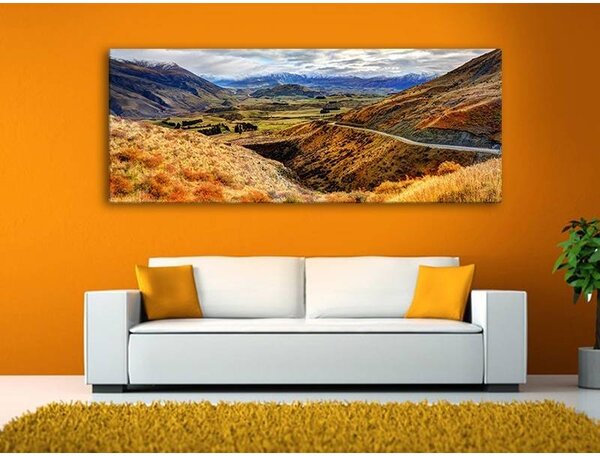 70x40 cm - Völgy a hegyek között vászonkép