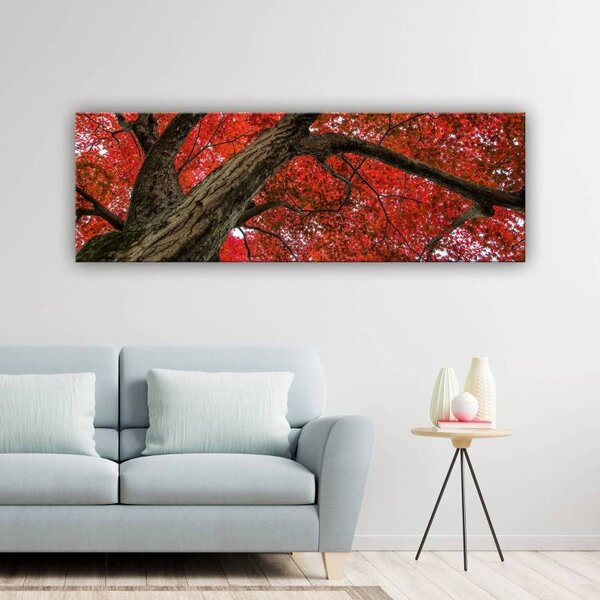 70x40 cm - Vörös levelek vászonkép