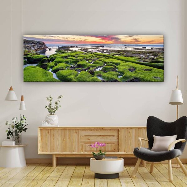 70x40 cm - Misztikus tengerpart vászonkép