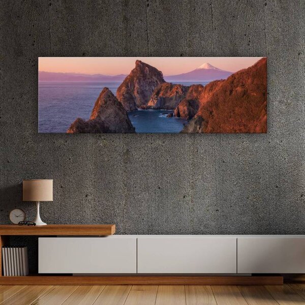 70x40 cm - Fuji hegy a távolban - vászonkép