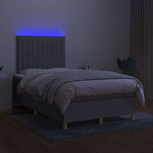 VidaXL LED-es Ágy - Szövet - 120x200 cm