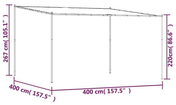 VidaXL Pavilon 4x4m, Fehér