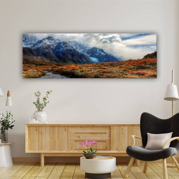 70x40 cm - Hegyi patak tájkép vászonkép