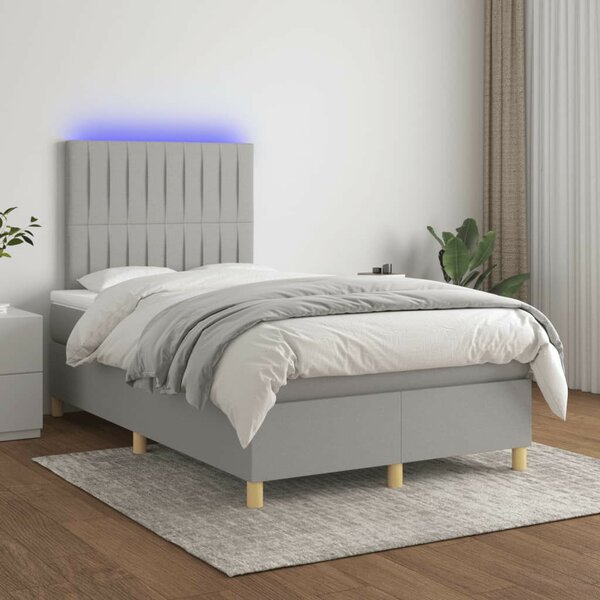 VidaXL LED-es Ágy - Szövet - 120x200 cm