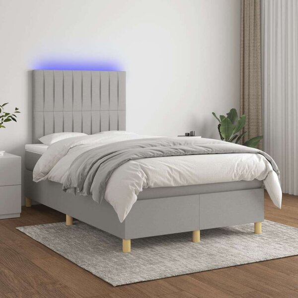 VidaXL LED-es Ágy - Szövet - 120x200 cm
