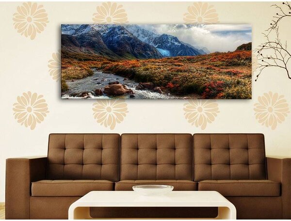 70x40 cm - Hegyi patak tájkép vászonkép