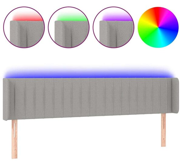 VidaXL LED-es Ágytámlá - Szövet - 203cm