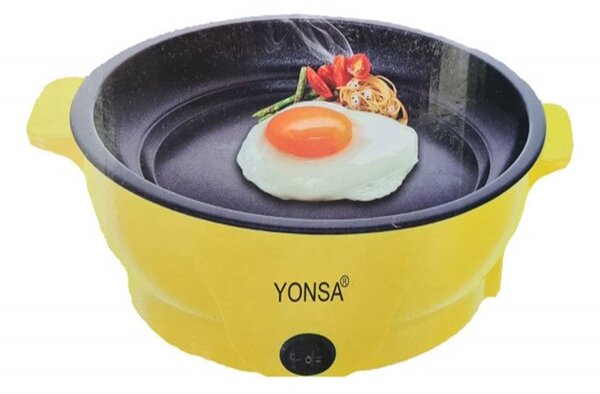 Tapadásmentes, hordozható elektromos serpenyő - 450 W, 22 cm