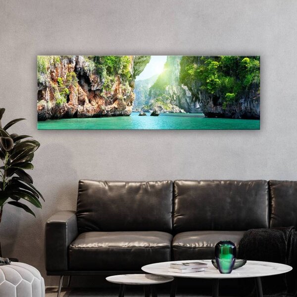 70x40 cm - Kék laguna tájkép vászonkép
