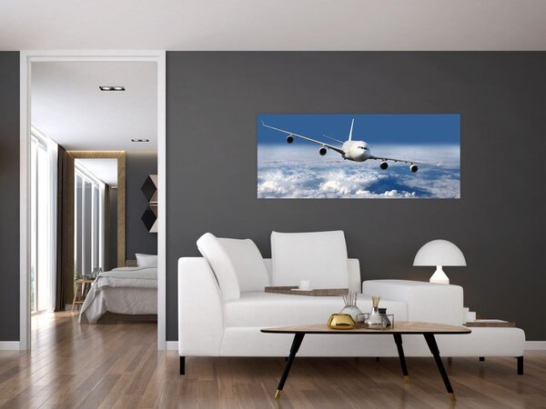 Kép - Repülőgép a felhőkben (120x50 cm)