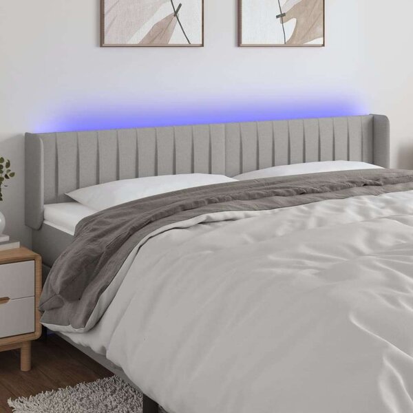 VidaXL LED-es Ágytámlá - Szövet - 203cm