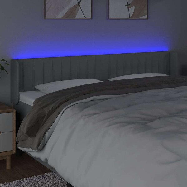 VidaXL LED-es Ágytámlá - Szövet - 203cm