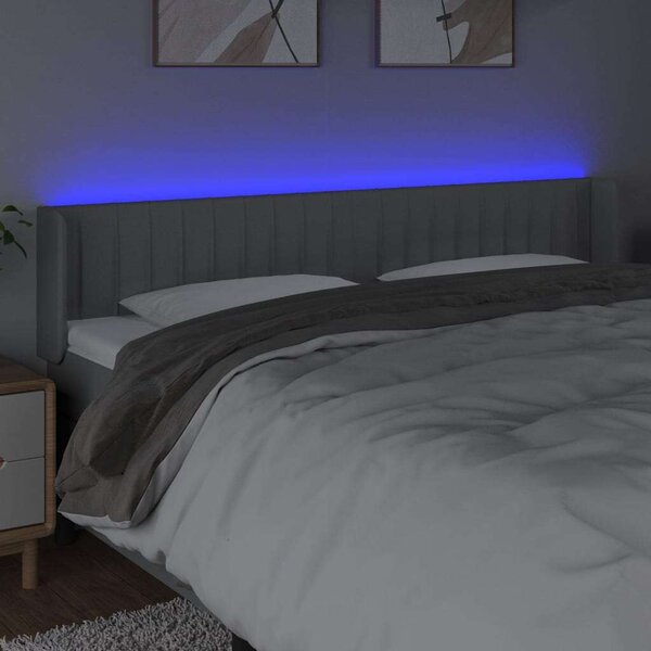 VidaXL LED-es Ágytámlá - Szövet - 203cm