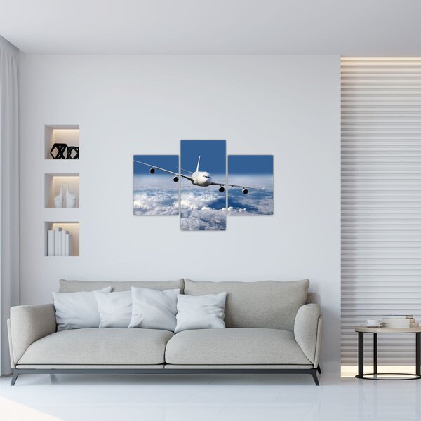 Kép - Repülőgép a felhőkben (90x60 cm)