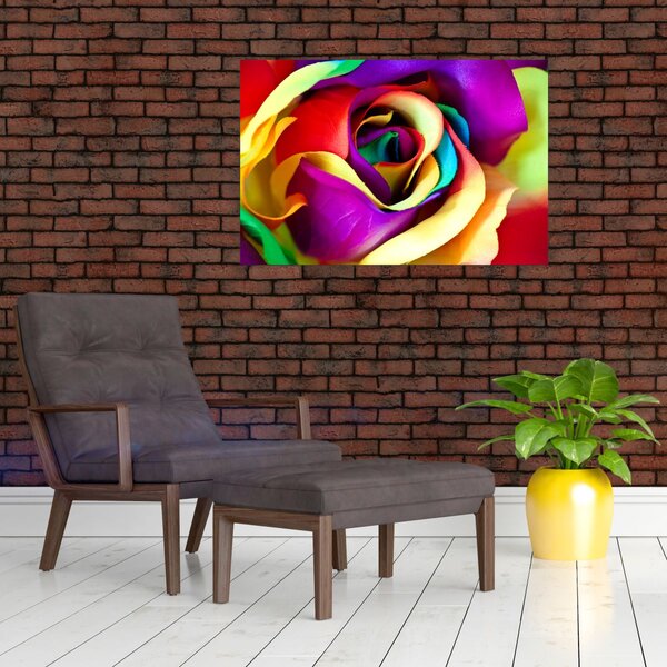 Kép - Színes rózsa (90x60 cm)