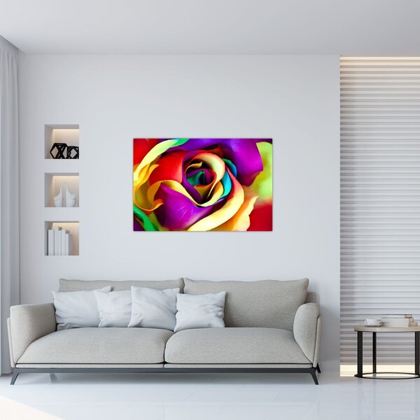 Kép - Színes rózsa (90x60 cm)