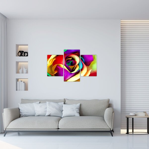 Kép - Színes rózsa (90x60 cm)