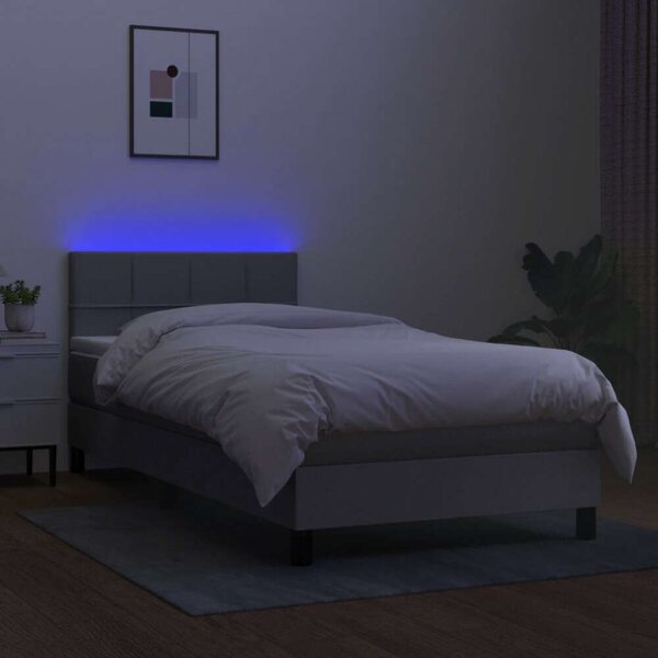 VidaXL Rugós Ágy - LED-es - 80x200 cm