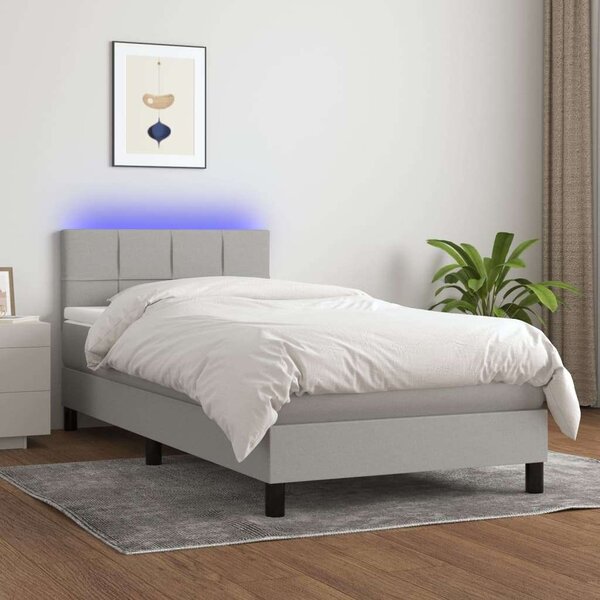 VidaXL Rugós Ágy - LED-es - 80x200 cm