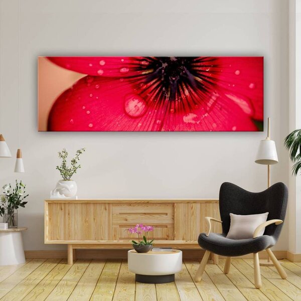 70x40 cm - Cseppek a virágon vászonkép