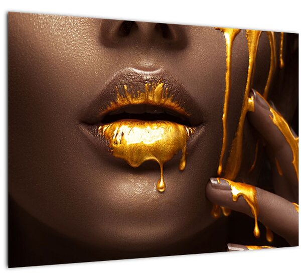 Kép - Nő arany ajkal (70x50 cm)