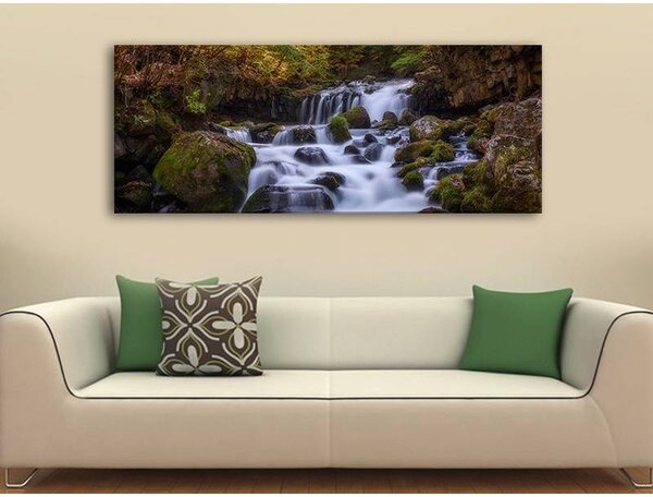 70x40 cm - Hegyi víz hegyi patak vászonkép