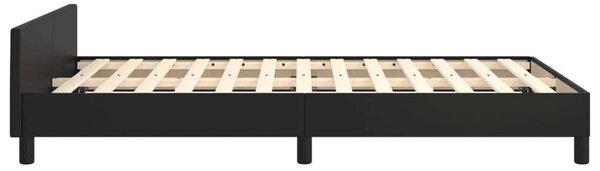 VidaXL Ágykeret - Fekete Műbőr - 120x200 cm