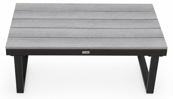 Furnigo Malaga kerti fémszett - fekete/krémszínű párnák