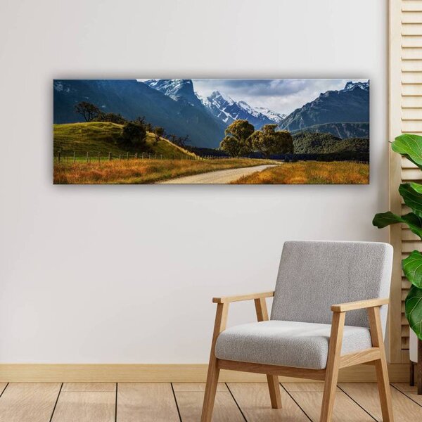 70x40 cm - Út a hegyekbe vászonkép